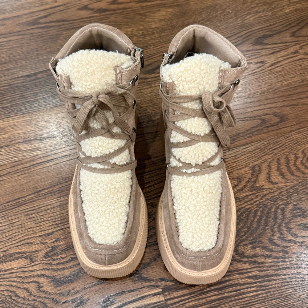 Dolce Vita Truffle Jasmin Boots with Faux Fur